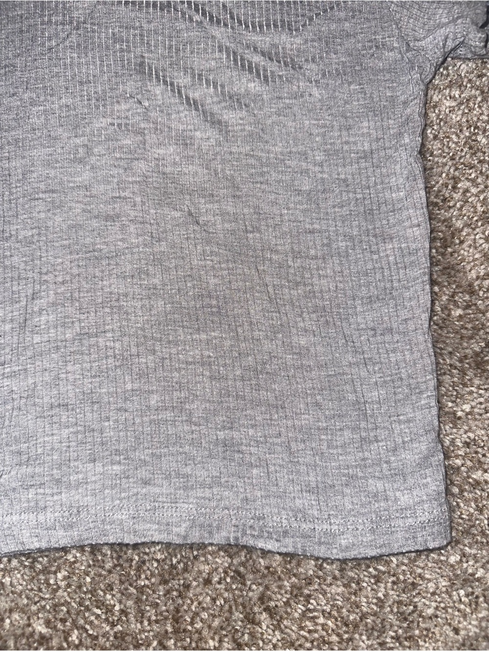 Active Basic Ribbed Short Sleeve Tee - Light Gray - Picture 4 of 5